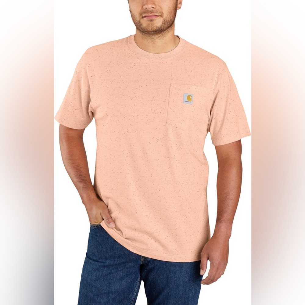 Carhartt Loose Fit Heavyweight Short-Sleeve Pocket T-Shirt. Orange. Size Large.